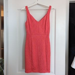 Pink Lace Contoured Dress